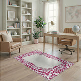 Red Ornate Red Persian Border Rug