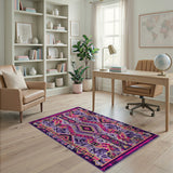 Purple Diamond Southwestern Area Rug