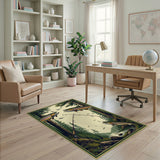 Forest Trout Fishing Scene Area Rug
