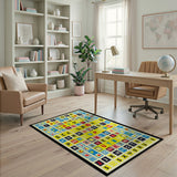 Vibrant Alphabet Learning Kids Area Rug