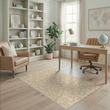 Beige Swirl Abstract Beige and Neutral Area Rug