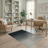 Black to White Ombre Gradient Area Rug