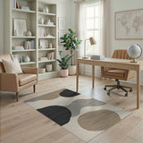 Abstract Organic Neutral Area Rug