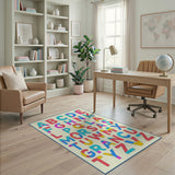 Vibrant Multi-Color ABC Alphabet Kids Rug