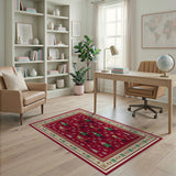 ODIKA Nutcracker Christmas Washable Area Rug - Low Pile Non-Slip Holiday Decor
