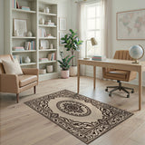 Traditional Persian Ornate Beige Persian Medallion Area Rug