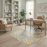 Vintage Floral Vine Beige Area Rug