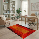 Fiery Lava Flow Area Rug