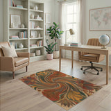 Swirling Floral Area Rug