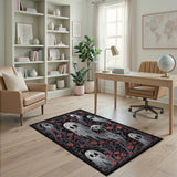 Eerie Ghost Garden Floral Rug