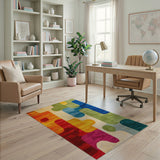 Vibrant Geometric Multi-Color No. 2 Area Rug