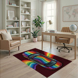 Rainbow Supercar Area Rug