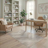 Neutral Zigzag Geometric Woven Area Rug
