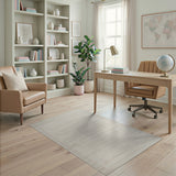 Beige Textured Stripe Area Rug
