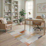 Layered Geometric Neutral Area Rug