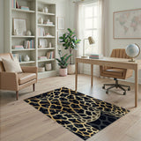 Geometric Giraffe Print Area Rug