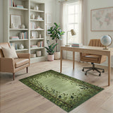 Green Birch Tree Arch Area Rug