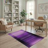 Purple Ombre Vertical Stripe Area Rug