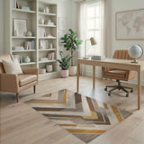 Brown and Tan Brown Tan Southwestern Zigzag Area Rug