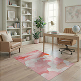 Dreamy Pink Cloud Abstract Area Rug