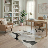 Abstract Organic Waves Area Rug in Beige Neutral