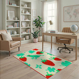 Whimsical Strawberry Frog Area Rug