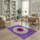 Purple Mandala Boho Boho Chic Area Rug