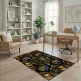 Vibrant Gold Mask Area Rug