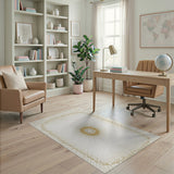 Golden Sunburst Radiant Area Rug