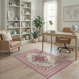 Pink Traditional Persian Exquisite Pink Floral Persian Area Rug