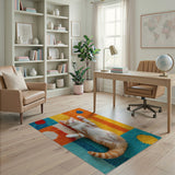 Multi-color and Patterns Vibrant Multi-Color Geometric Area Rug
