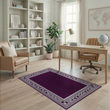 Purple Persian Border Area Rug