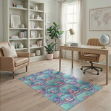 Kitten Fishbowl Rainbow Kids Area Rug