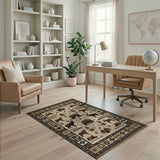 Southwestern Bear Elk Wildlife Area Rug