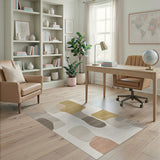 Organic Abstract Beige Neutral Abstract Area Area Rug