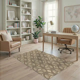 Beige Geometric Area Rug