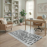 Vintage Love Poem Cross-Stitch Area Rug