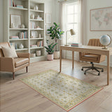 Ornate Gold Teal Persian Area Rug