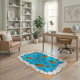 Whimsical Pumpkin Patch Kids Cartoon Rug