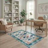 Whimsical Ocean ABC Sea Creatures Kids Rug