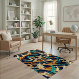 Isometric Pueblo Village Area Rug