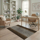Ombre Leopard Print Area Rug