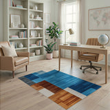 Multi-Color Geometric Patchwork Area Rug