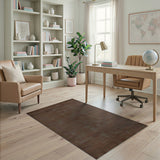 Handwoven Geometric Brown Tan Area Rug