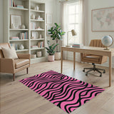 Wavy Abstract Area Pink Wavy Abstract Area Rug