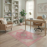 Pink Ivory Heritage Tribal Area Rug