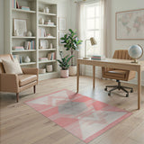 Pink Geometric Diamond Southwestern Rug