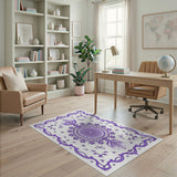 Purple Mandala Ornate Persian Area Rug