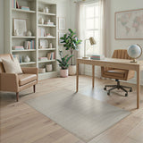 Beige and Neutral Neutral Geometric Grid Area Rug