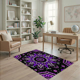 Purple Boho Chic Purple Mandala Boho Chic Area Rug